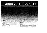 Yamaha YSTSW-100-Owners-Manual